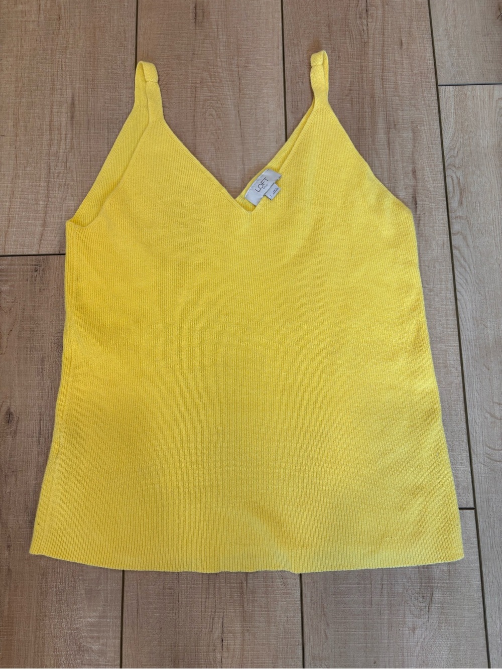 LOFT Outlet Bright Yellow V-Neck Knit Tank